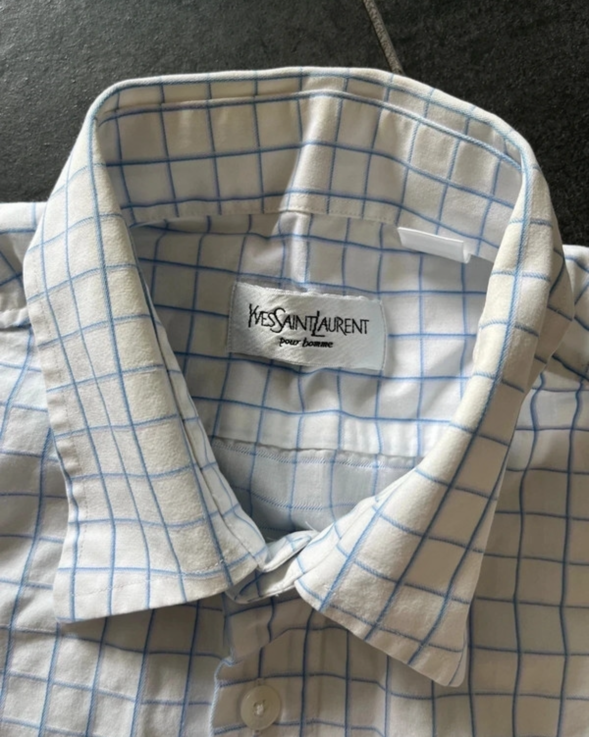 Yves Saint Laurent checkered button-up (Str L)