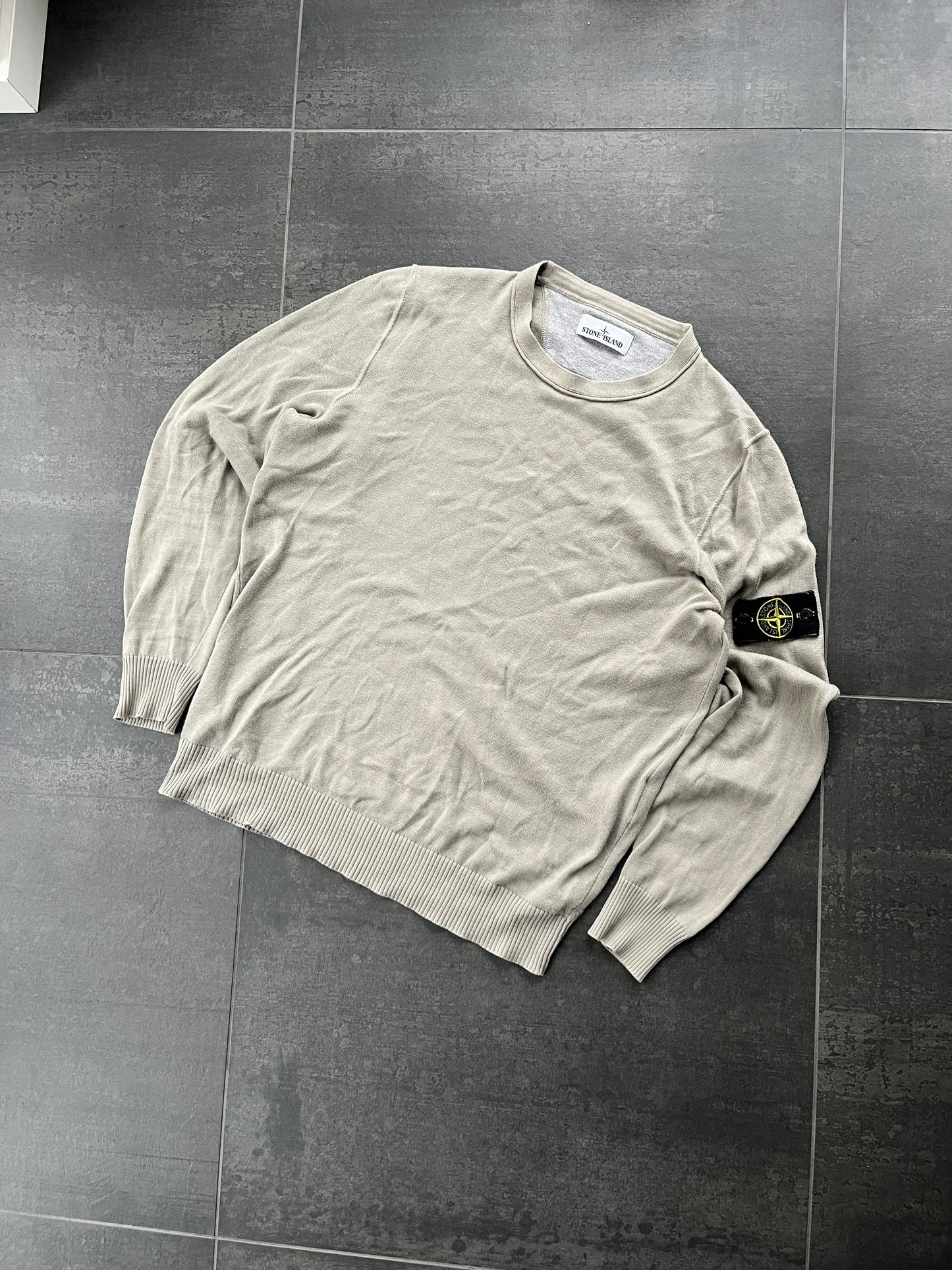 Stone Island striktrøje “grå” (Str L)