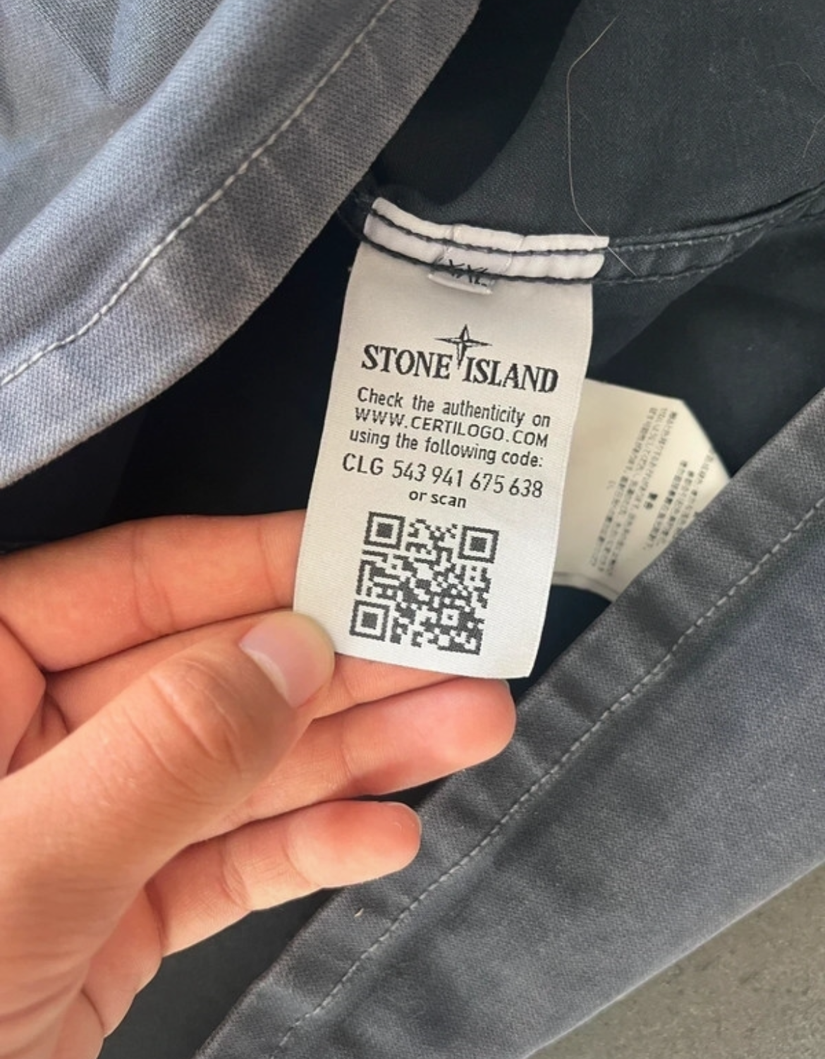 Stone Island overshirt bleached navy blue (Str L)