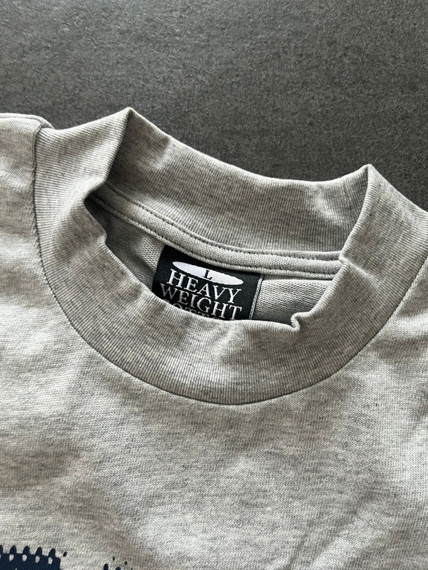 Quratee Grey spell out tee