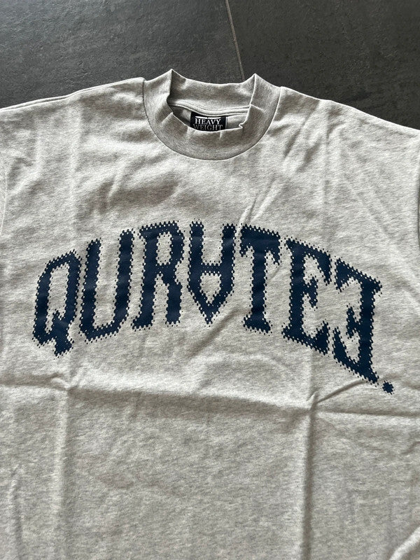 Quratee Grey spell out tee
