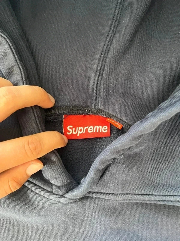 Supreme bandana box logo hoodie navy blue