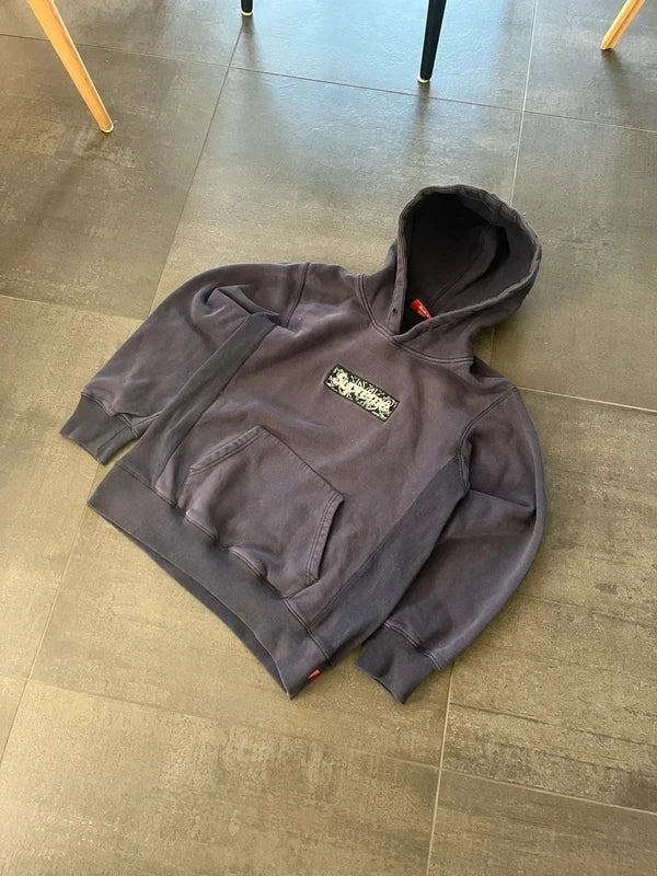 Supreme bandana box logo hoodie navy blue