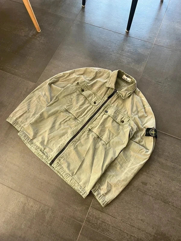 Stone Island overshirt olive dust green
