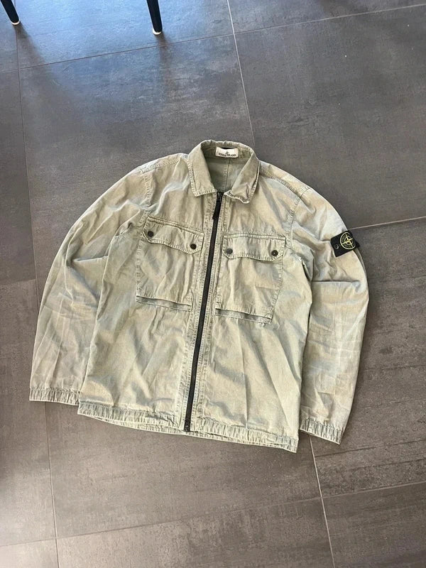 Stone Island overshirt olive dust green