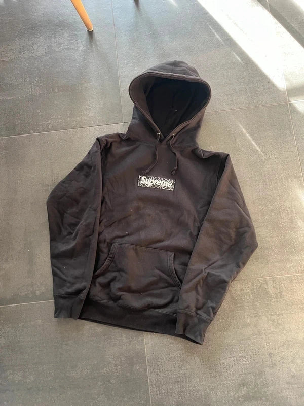 トップス supreme bandana box logo hooded black Supreme Bandana Box Logo Hooded Sweatshirt (FW19) - $168