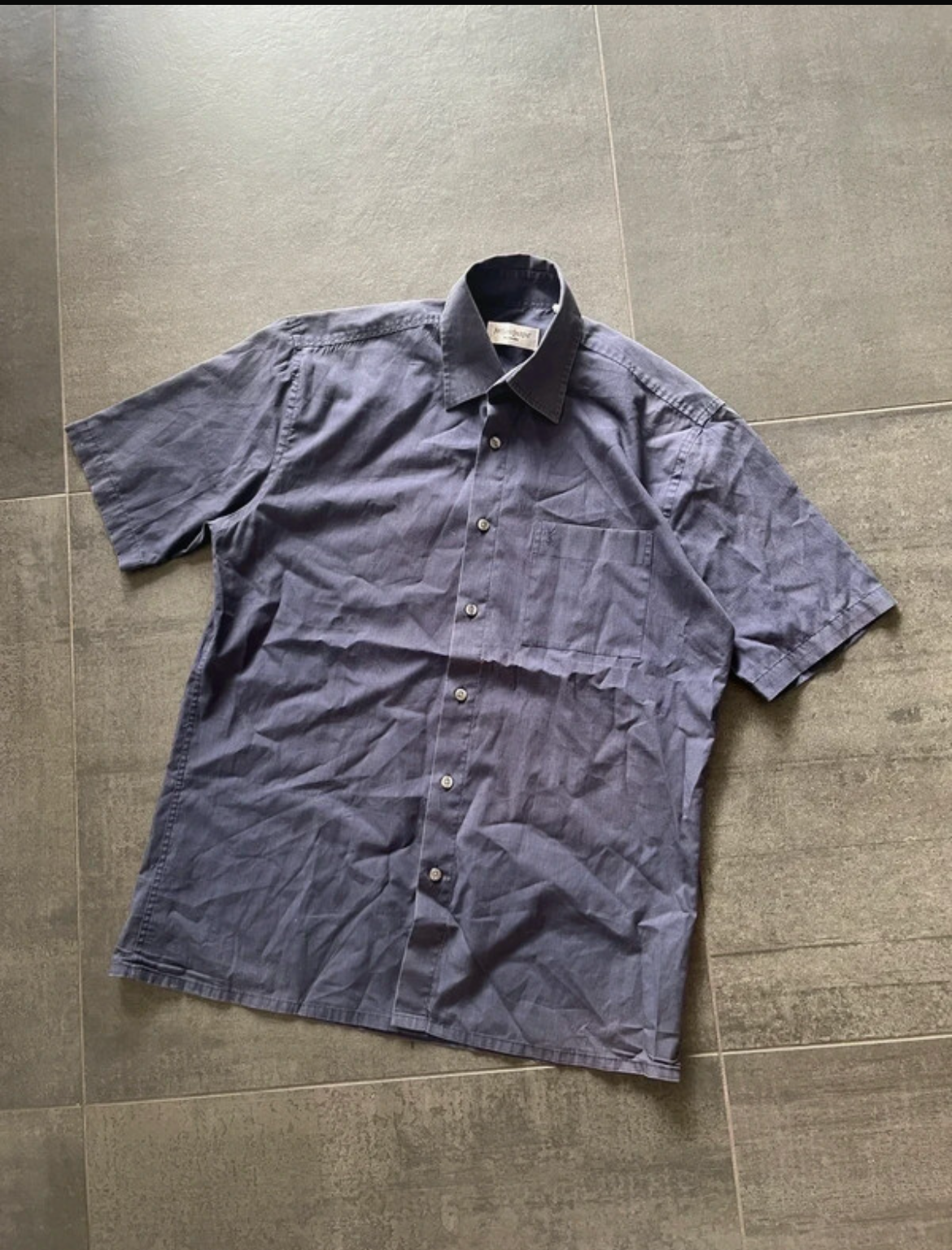 Yves Saint Laurent button-up navy blue (Str M)