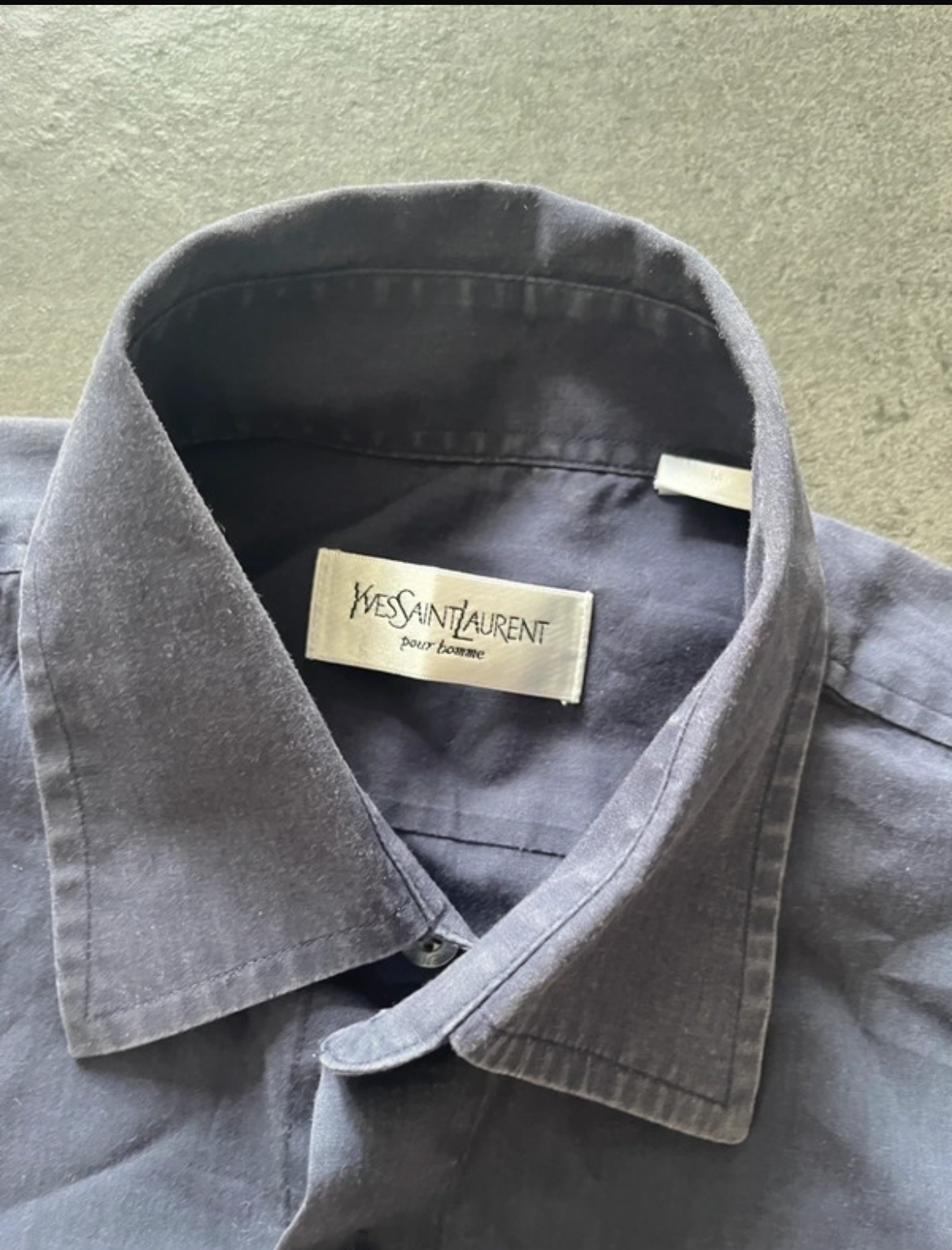 Yves Saint Laurent button-up navy blue (Str M)