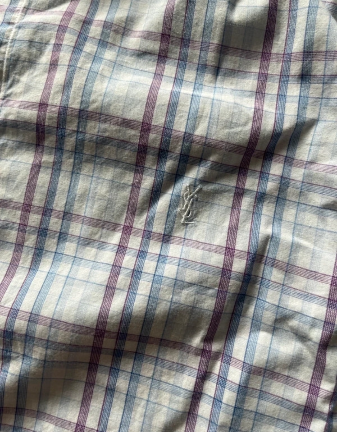 Yves Saint Laurent checkered button-up (Str L)