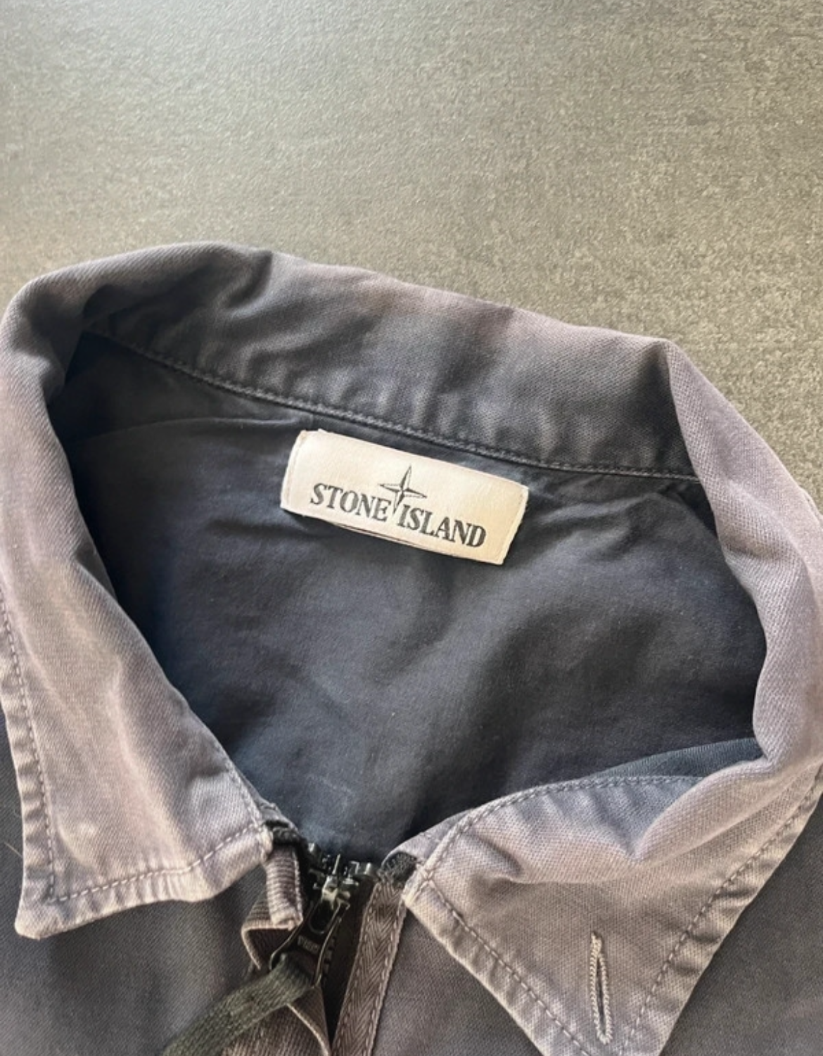 Stone Island overshirt bleached navy blue (Str L)