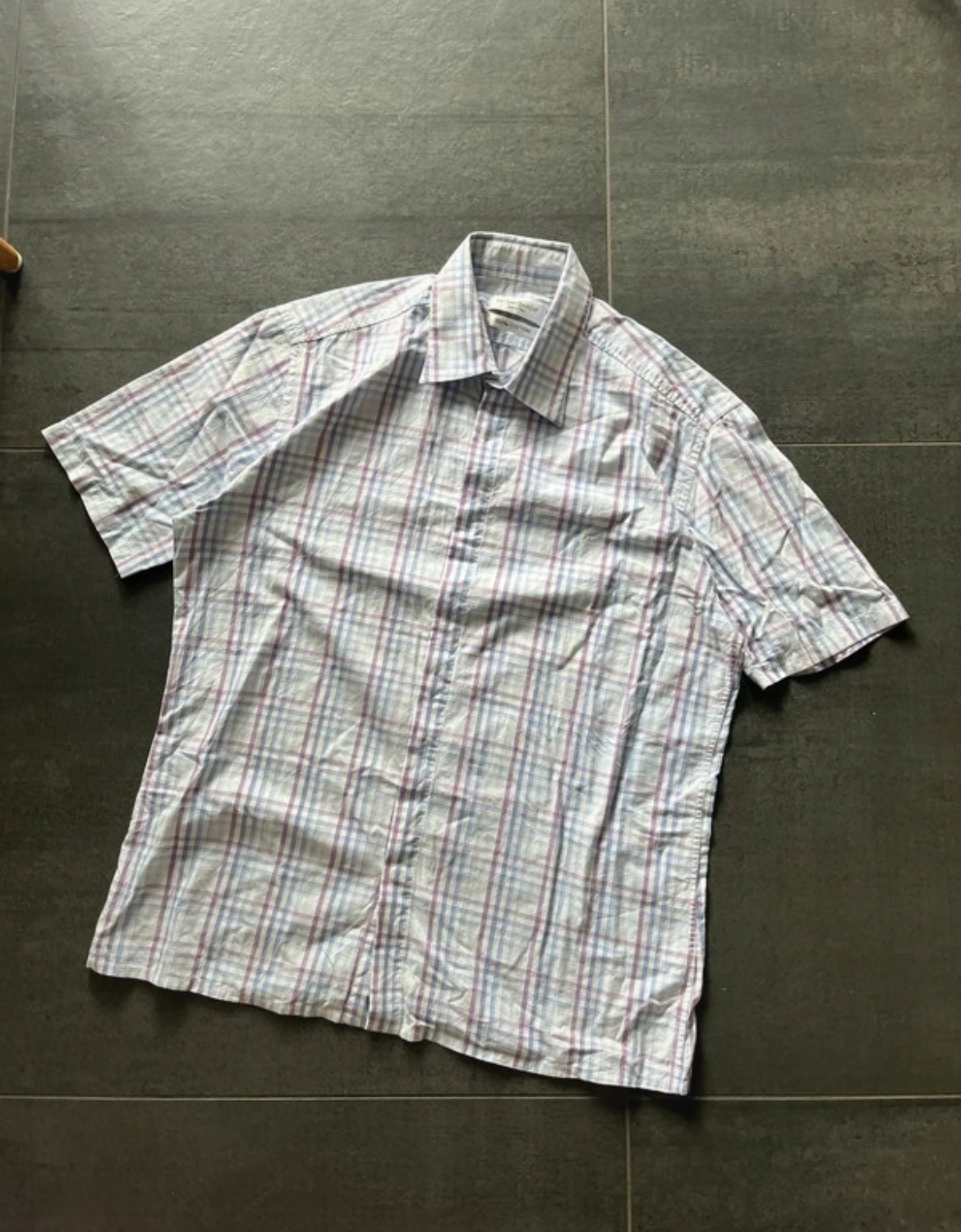 Yves Saint Laurent checkered button-up (Str L)