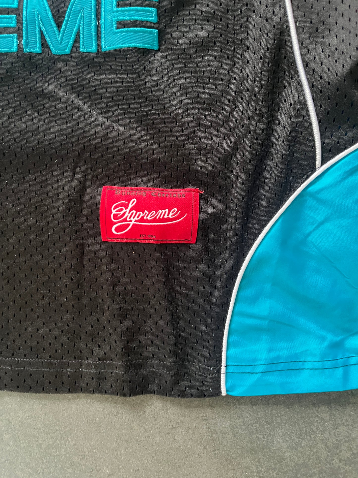 Supreme Perfect season Black and Blue football Jersey (Str L)