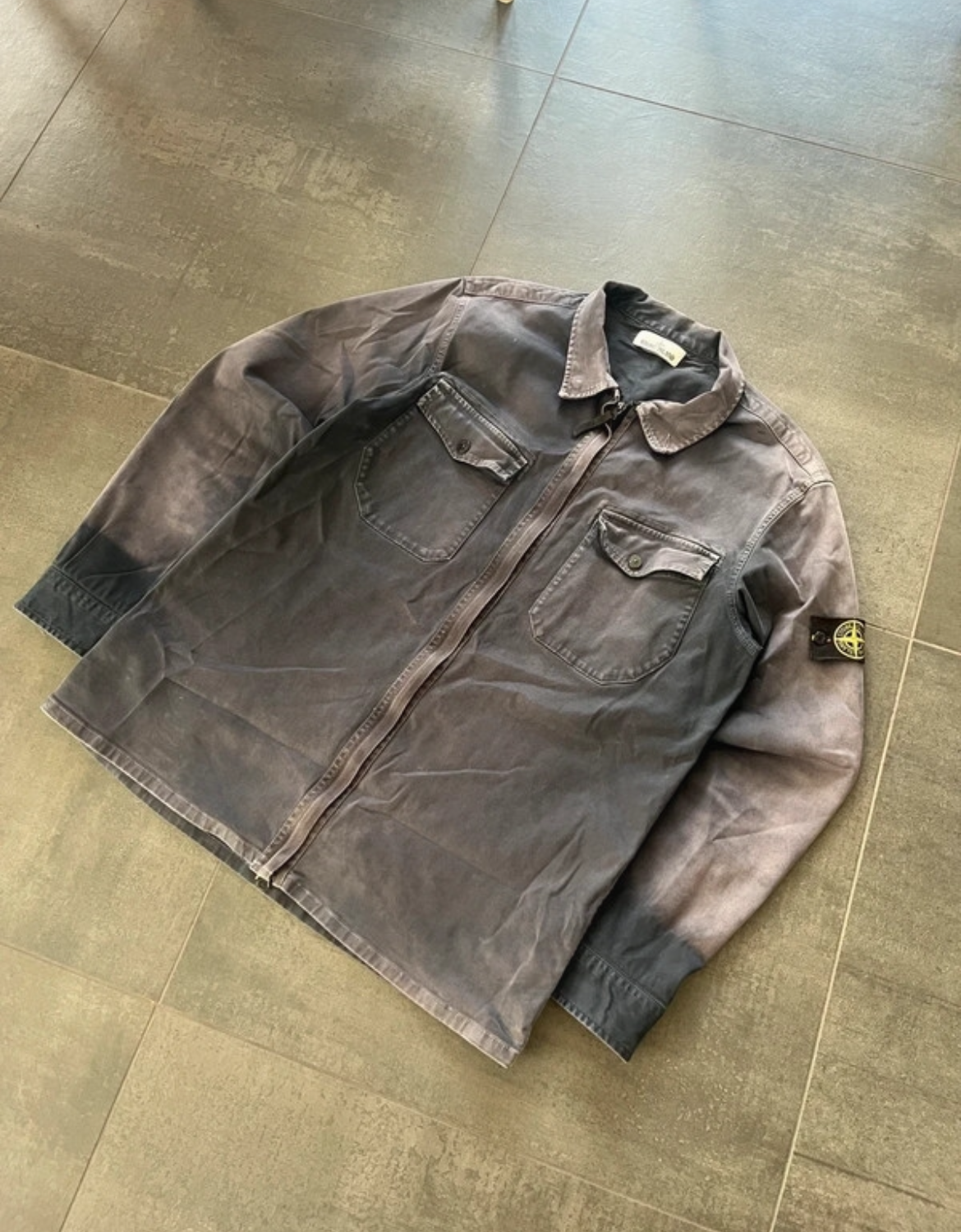 Stone Island overshirt bleached navy blue (Str L)