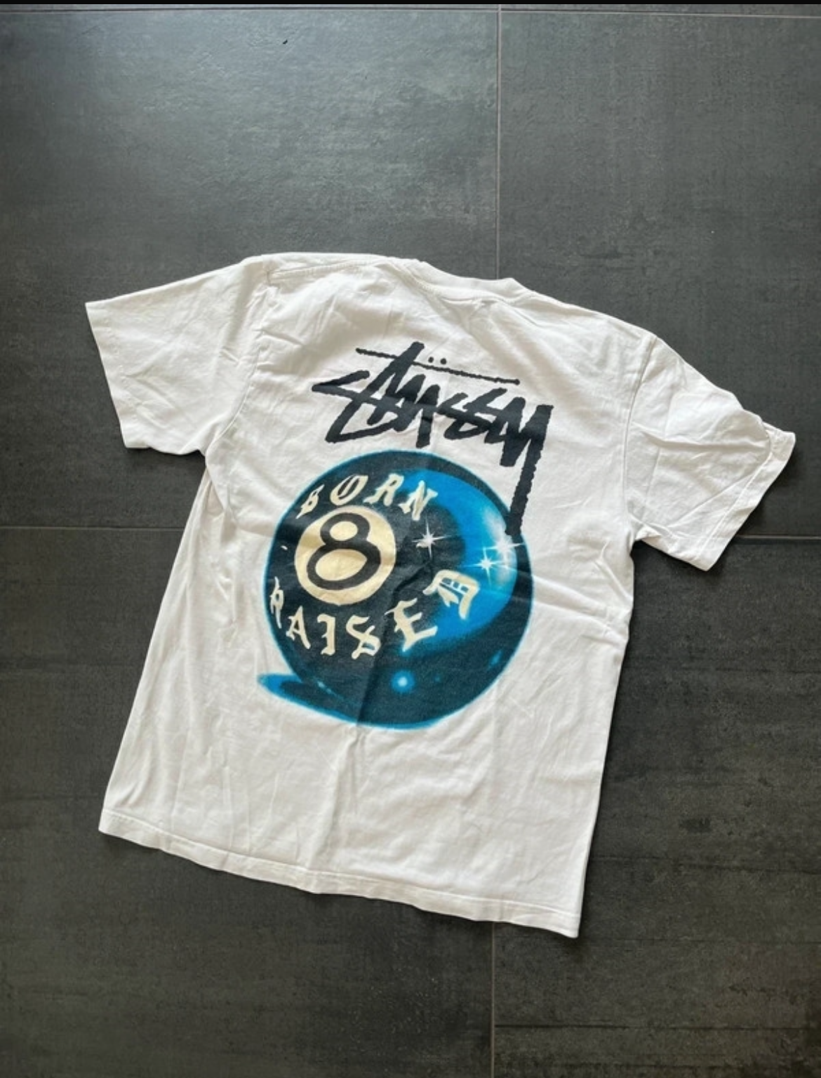Stussy x Born x Raised 8-ball tee White (Str S)