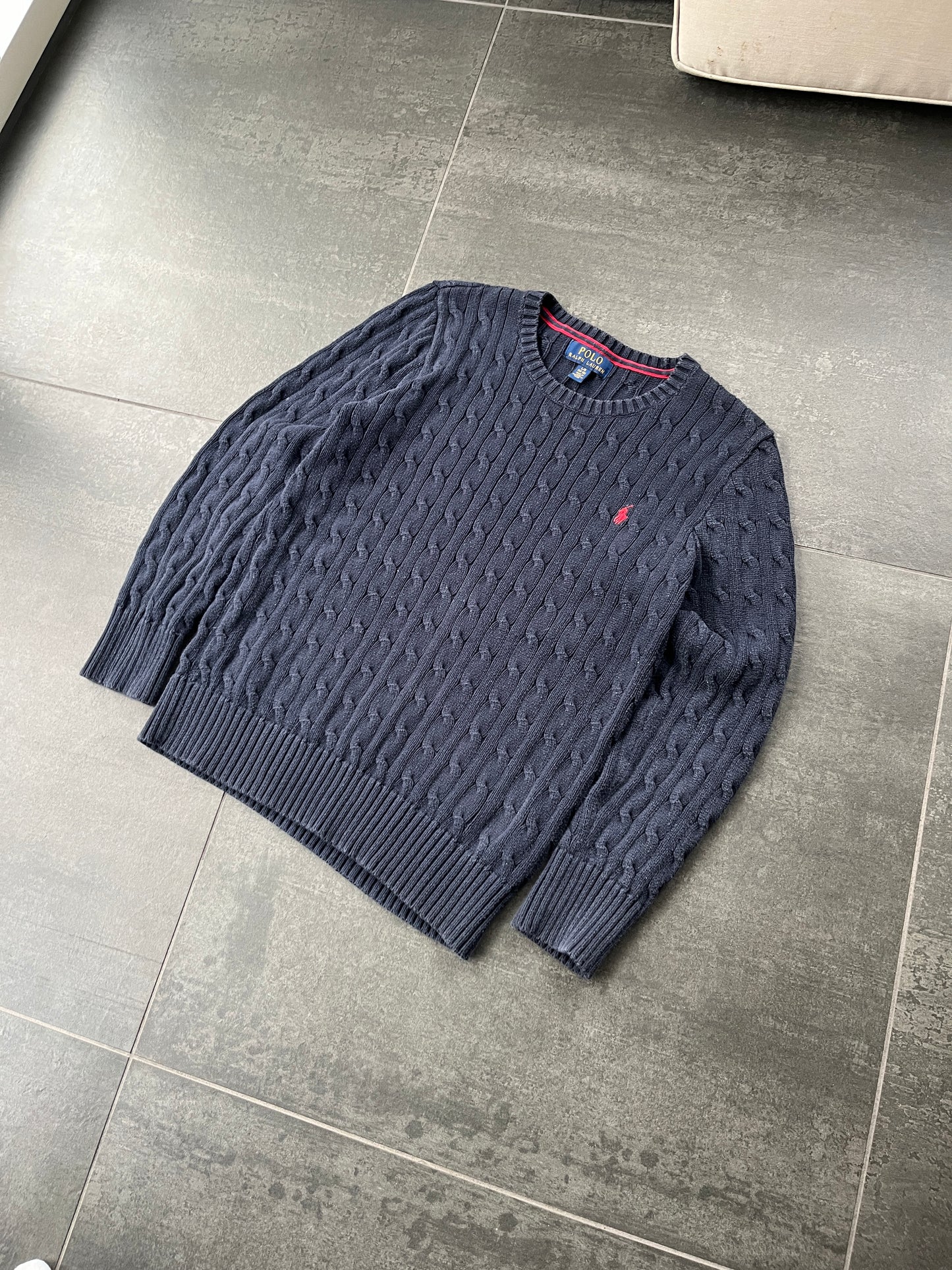 Ralph lauren striktrøje “mørkeblå” (Str S)