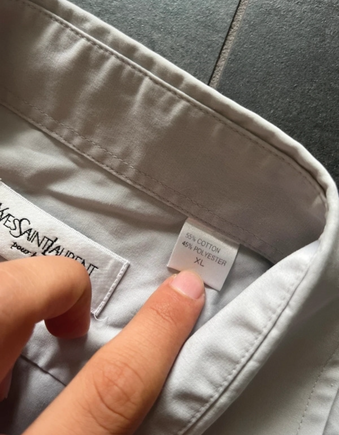 Yves Saint Laurent button-up cream White (Str Xl)