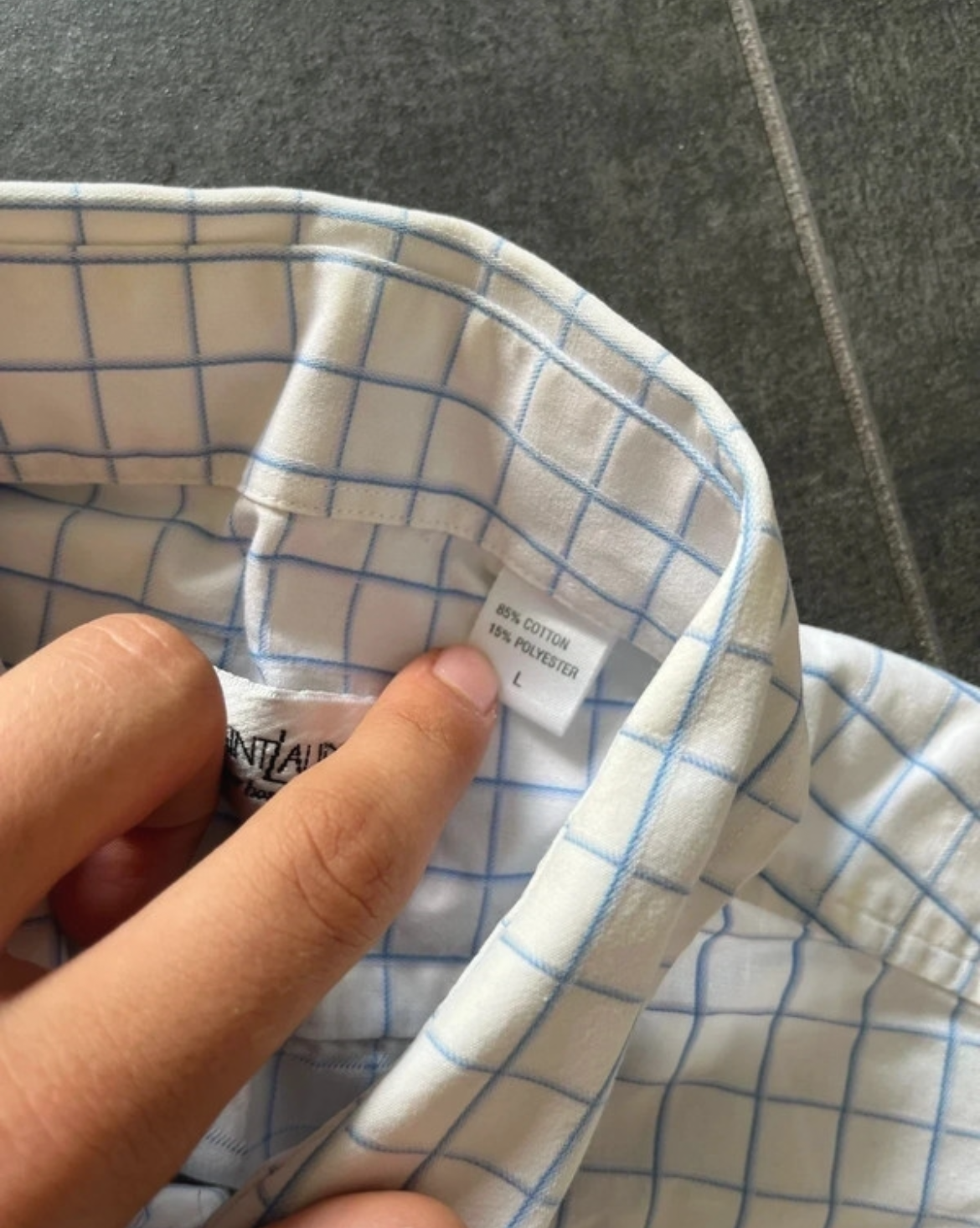Yves Saint Laurent checkered button-up (Str L)