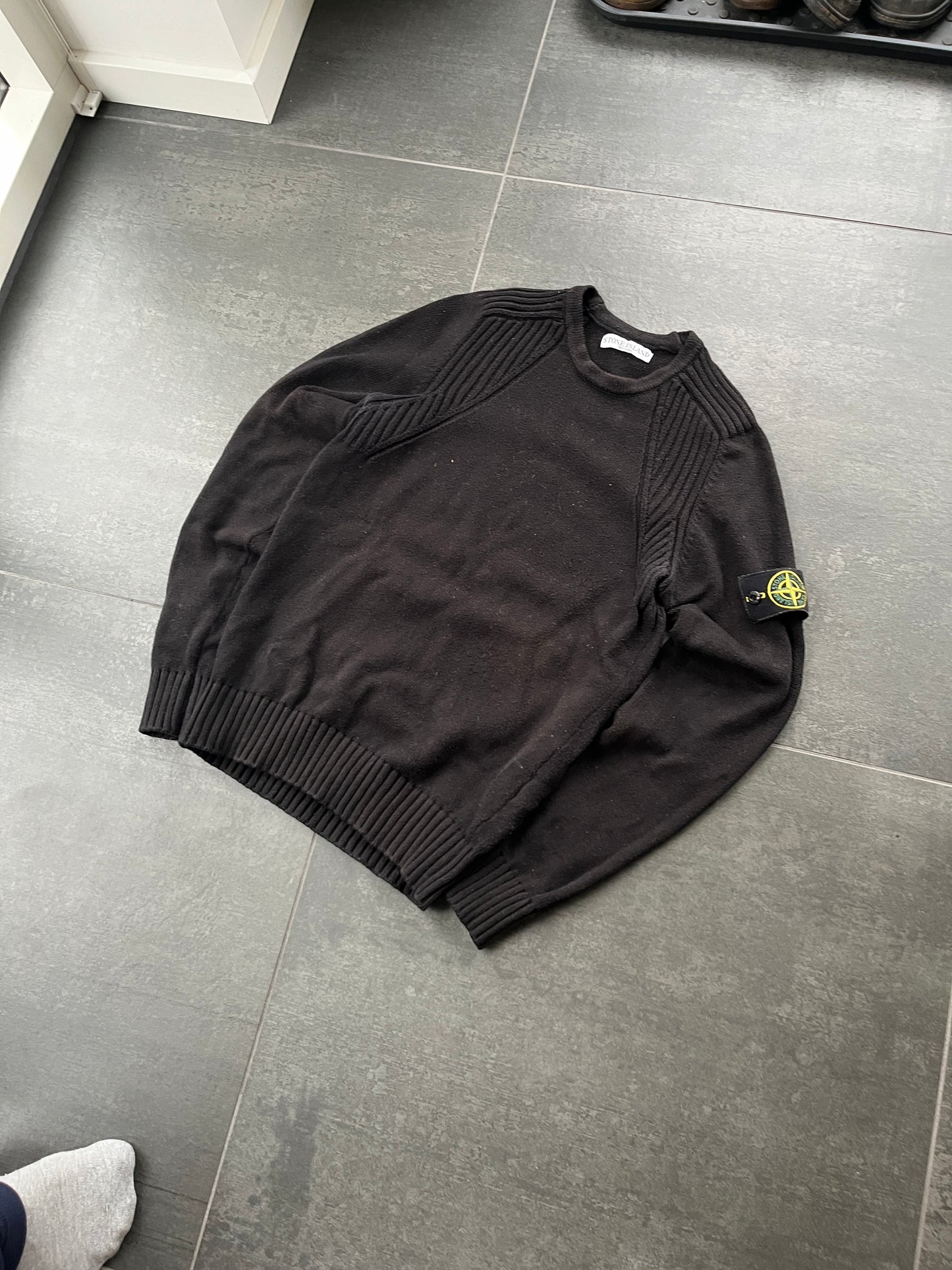 Stone Island striktrøje “sort” (Str S)