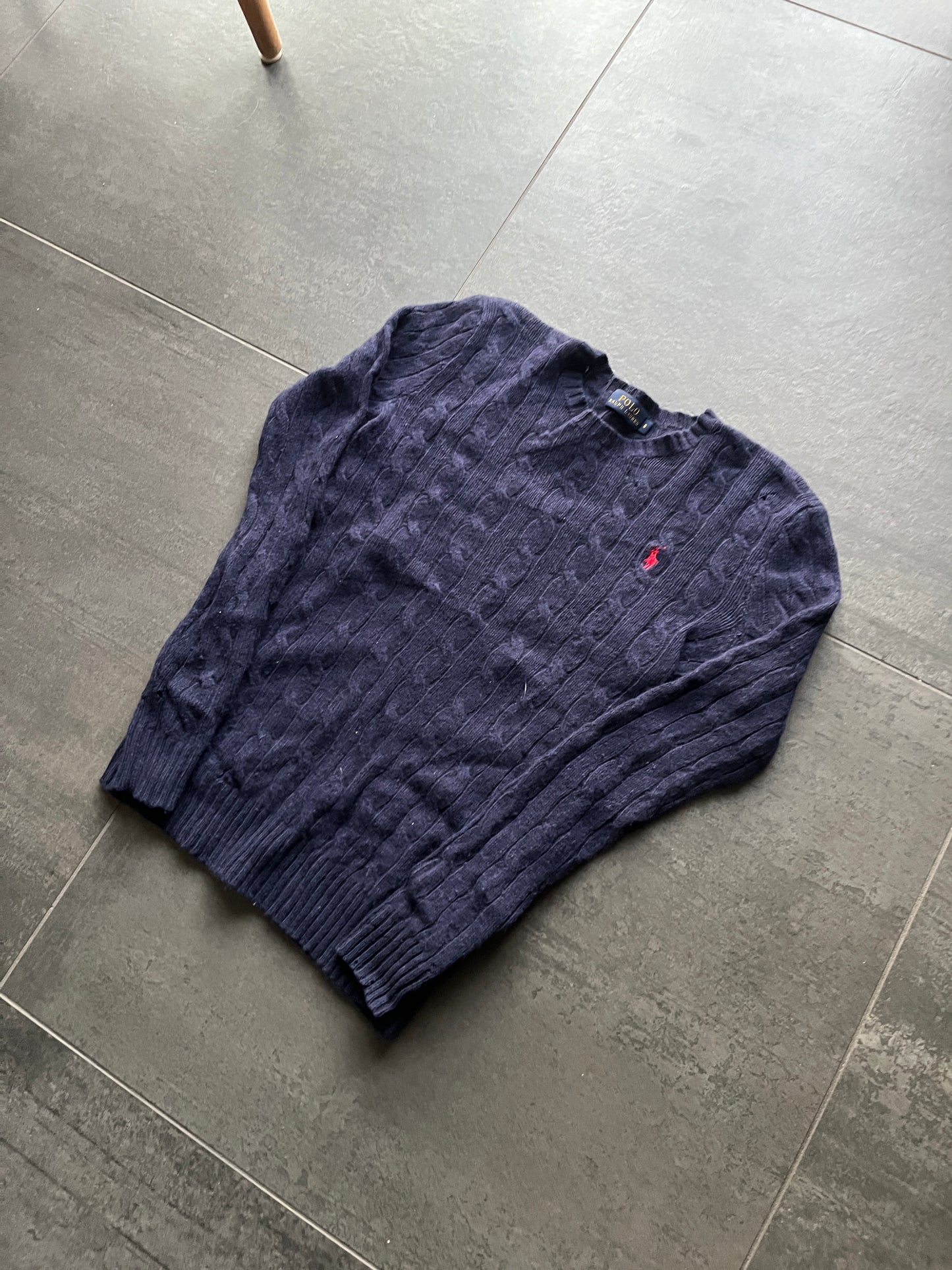 Ralph lauren striktrøje “mørkeblå” (Str S)