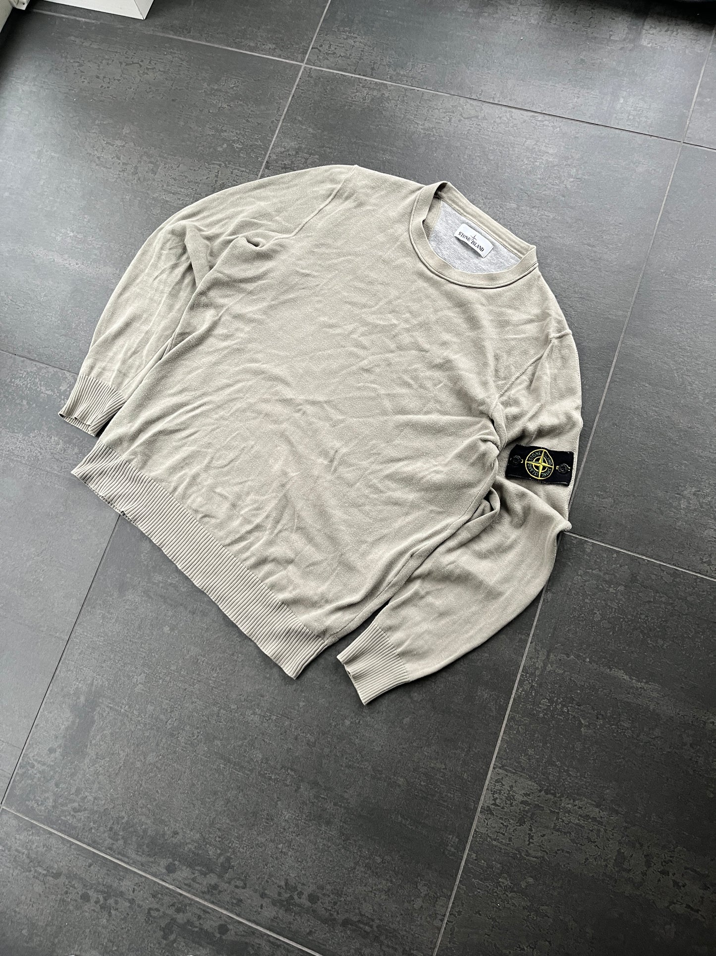 Stone Island striktrøje “grå” (Str L)