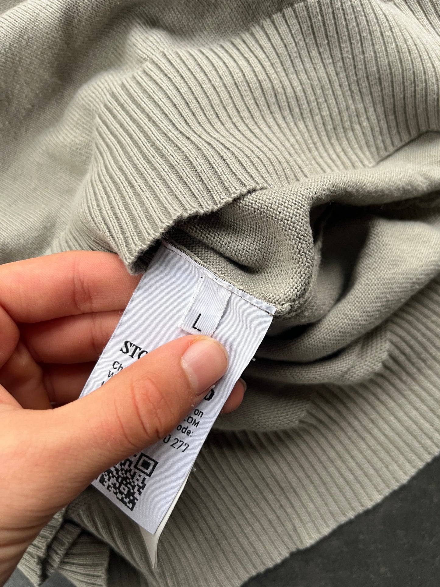 Stone Island striktrøje “grå” (Str L)