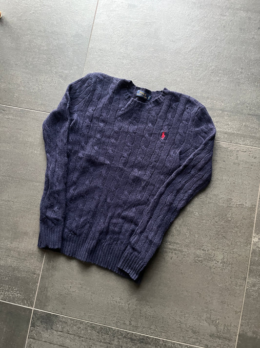Ralph lauren striktrøje “mørkeblå” (Str S)