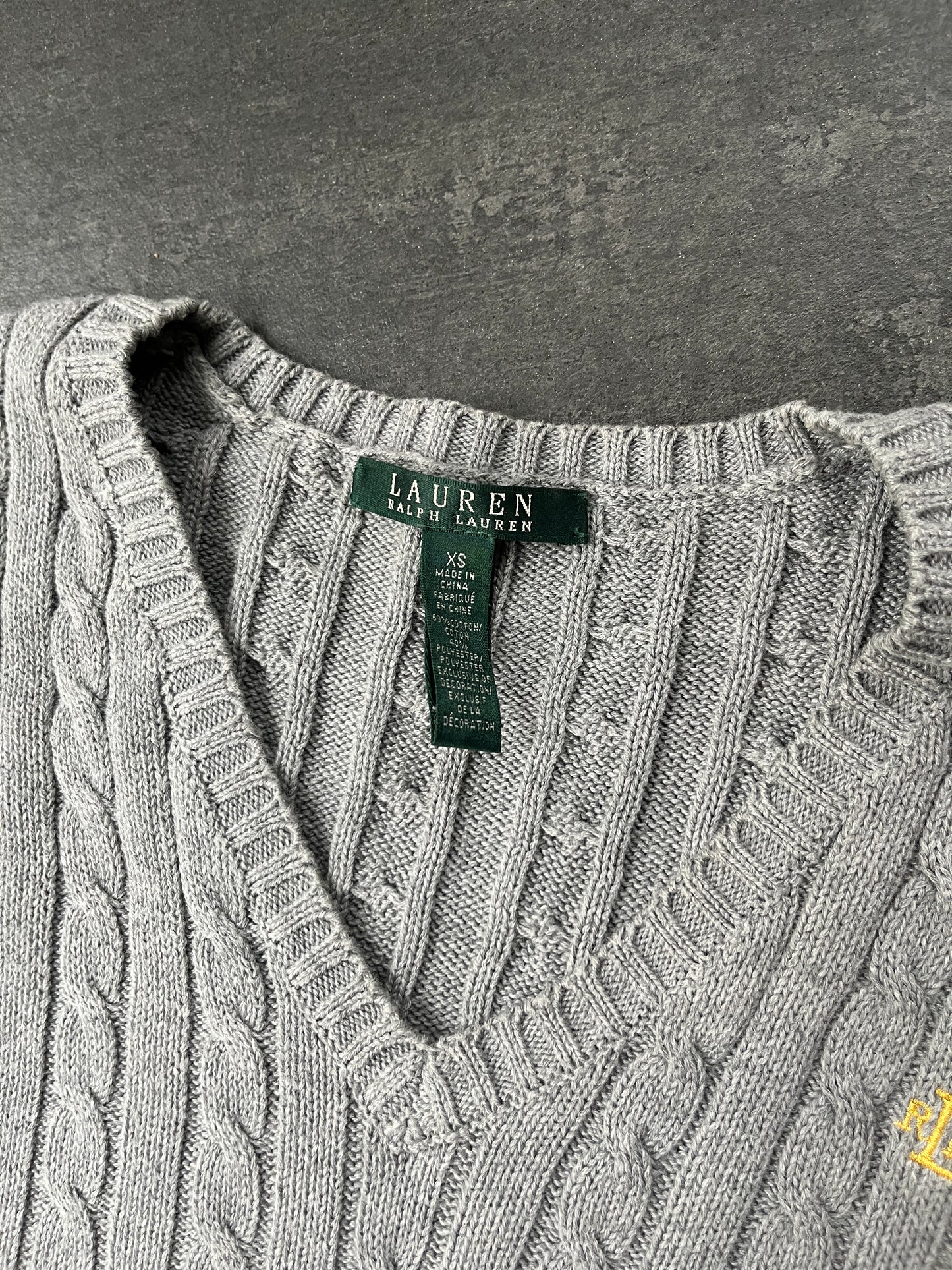 Polo Ralph lauren striktrøje “grå” (Str Xs)