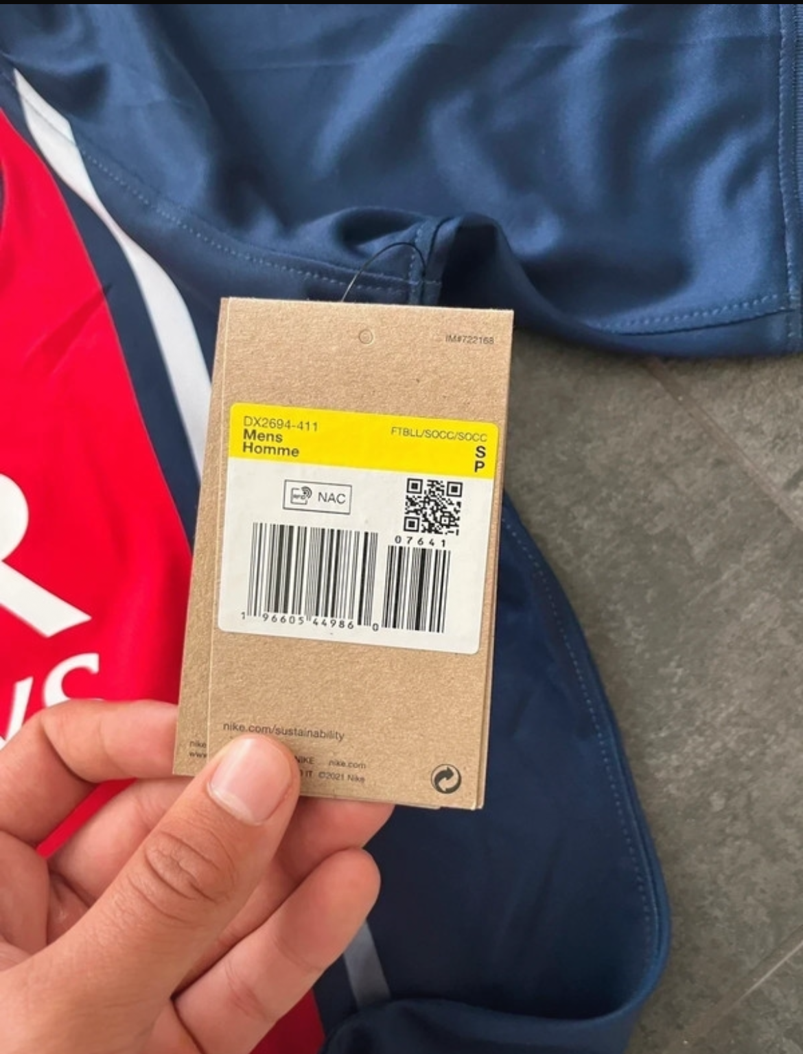Psg x Born x Raised soccer Jersey (Str S)