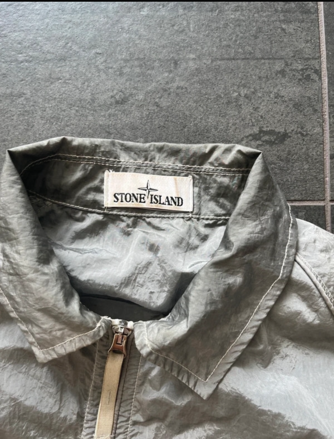 Stone Island nylon overshirt Light Grey (Str M)