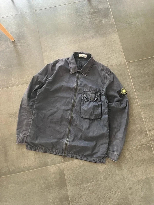 Stone Island overshirt navy blue