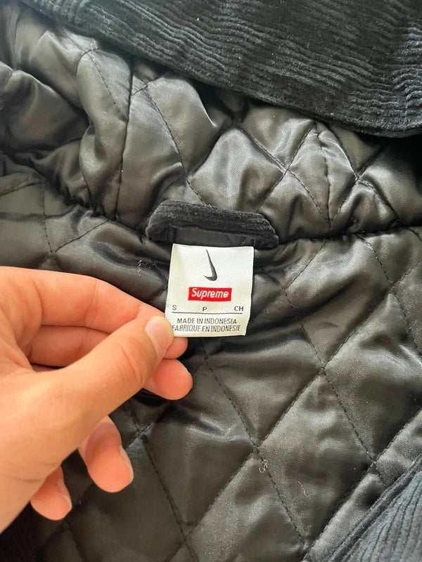 Supreme Nike Arc corduroy hooded jacket Black