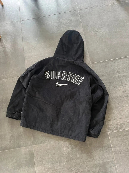 Supreme Nike Arc corduroy hooded jacket Black