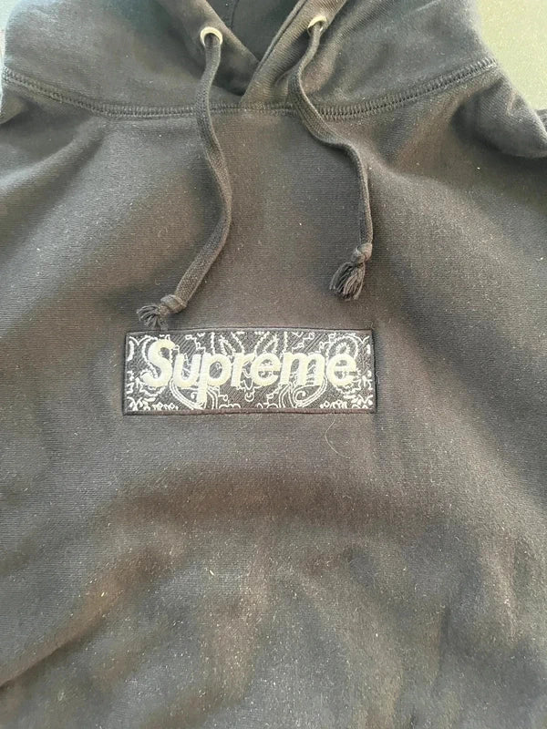 Supreme bandana box logo hoodie Black (Str M)
