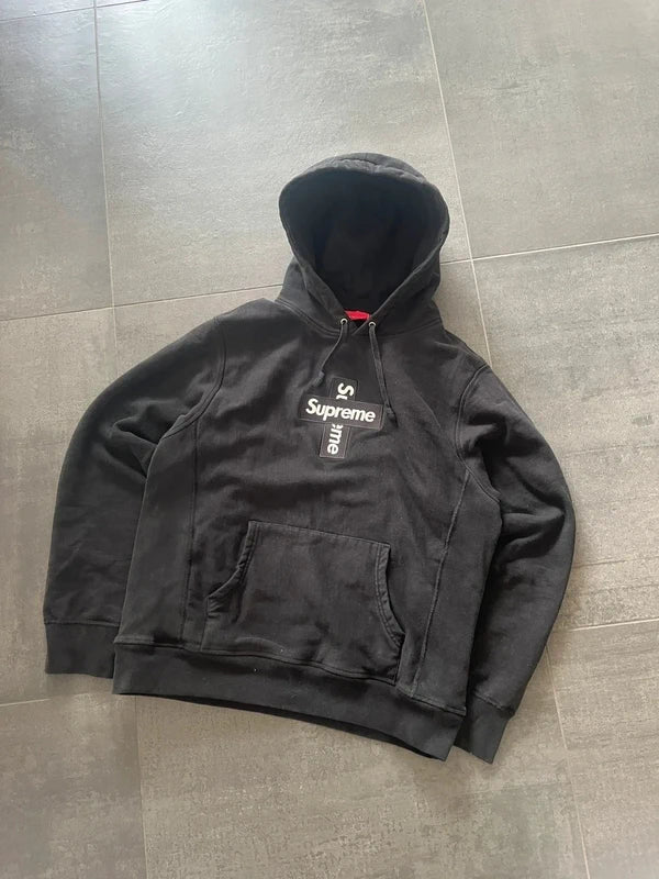 Supreme cross box logo hoodie Black (Str M)