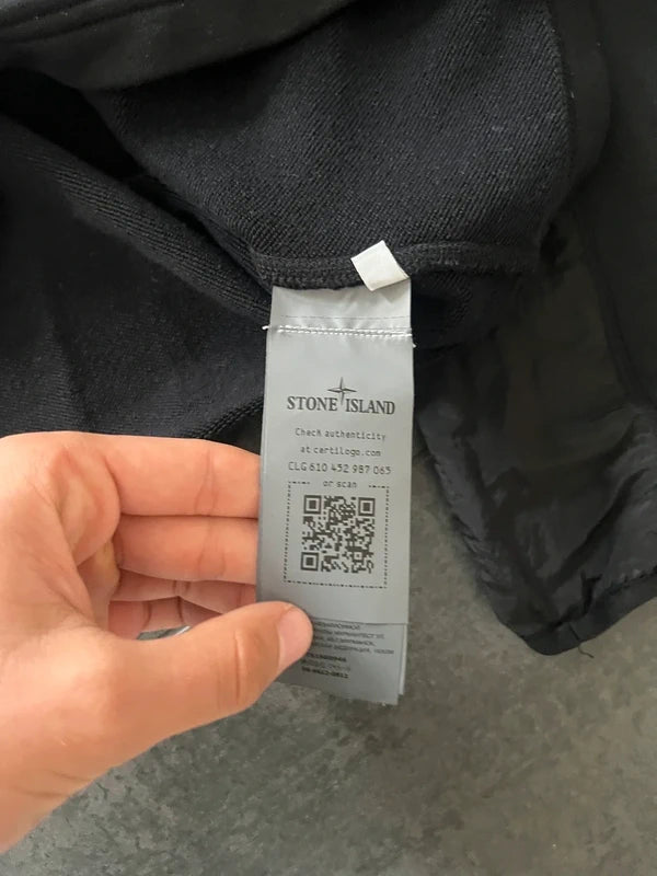 Stone Island nylon metal quarter zip jacket Black (Str S)