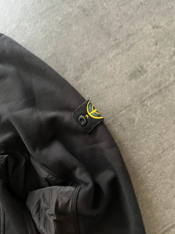 Stone Island nylon metal quarter zip jacket Black (Str S)