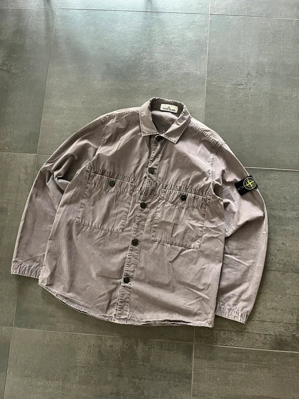 Stone Island overshirt lilac grey (Str L)