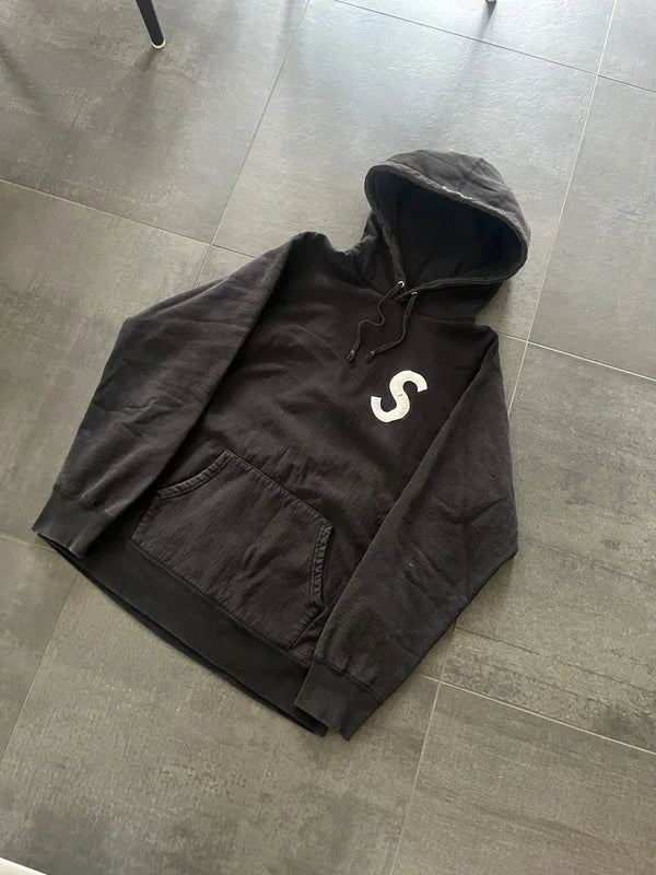 Supreme S logo hoodie Black (Str XL)