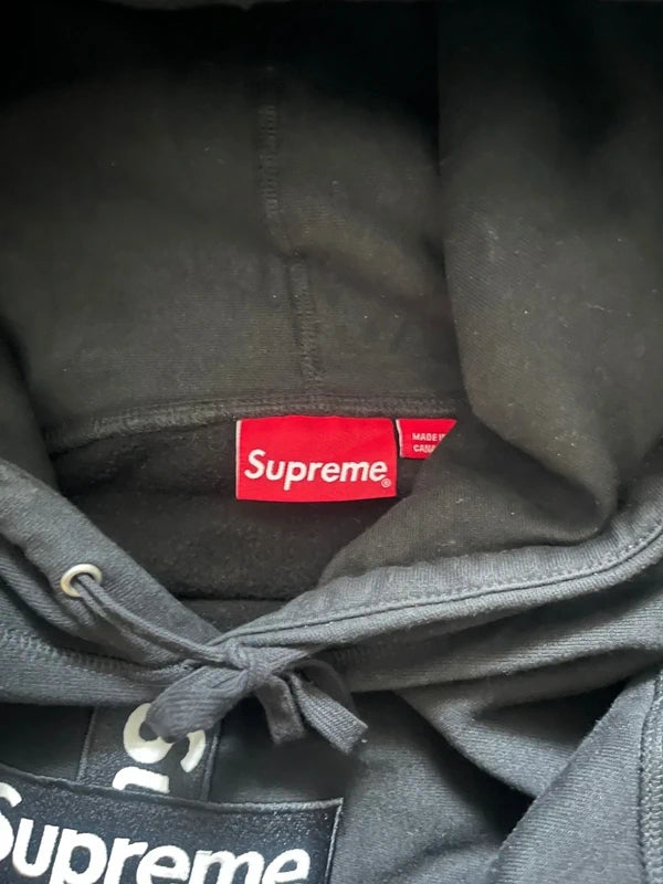 Supreme cross box logo hoodie Black (Str XL)