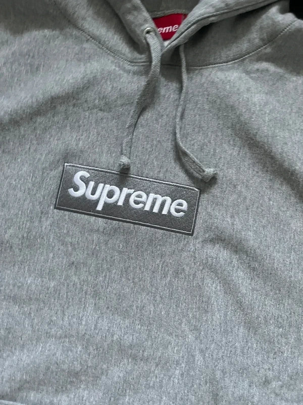 Supreme Grey box logo hoodie Grey (Str M)