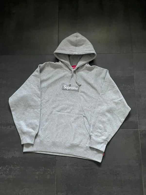 Supreme Grey box logo hoodie Grey (Str M)