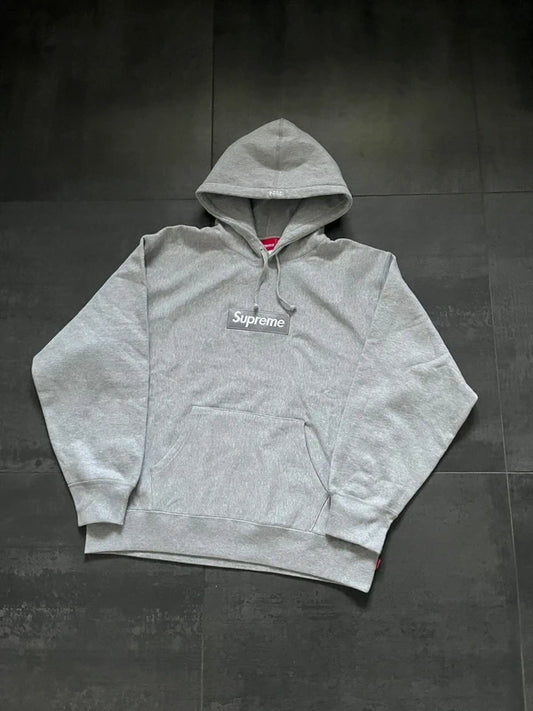Supreme Grey box logo hoodie Grey (Str M)