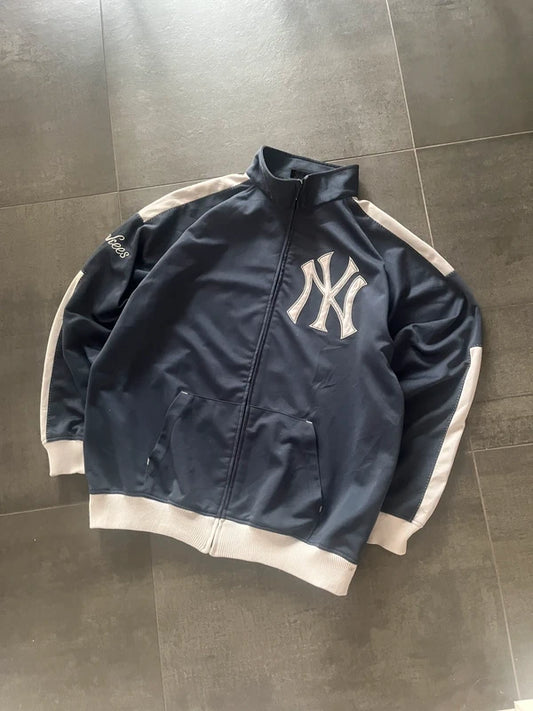 New York Yankees baseball zipped sweater navy blue (Str L)