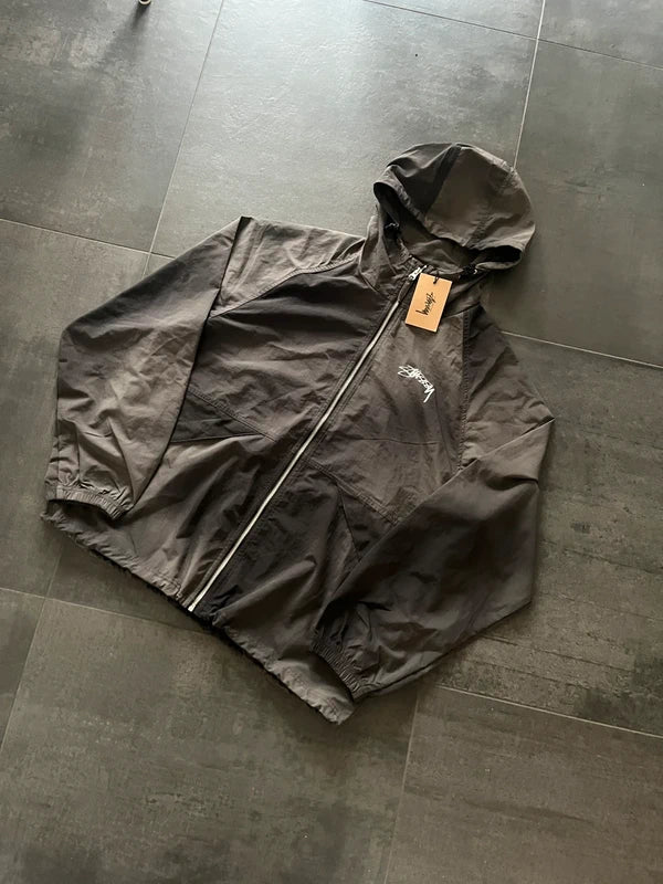 Stussy wave dye Beach Shell jacket Grey (Str L)