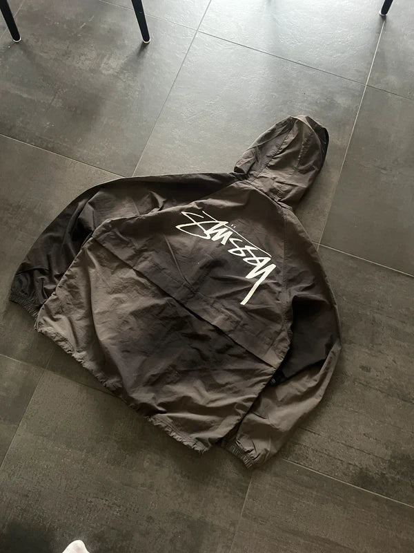 Stussy wave dye Beach Shell jacket Grey (Str L)