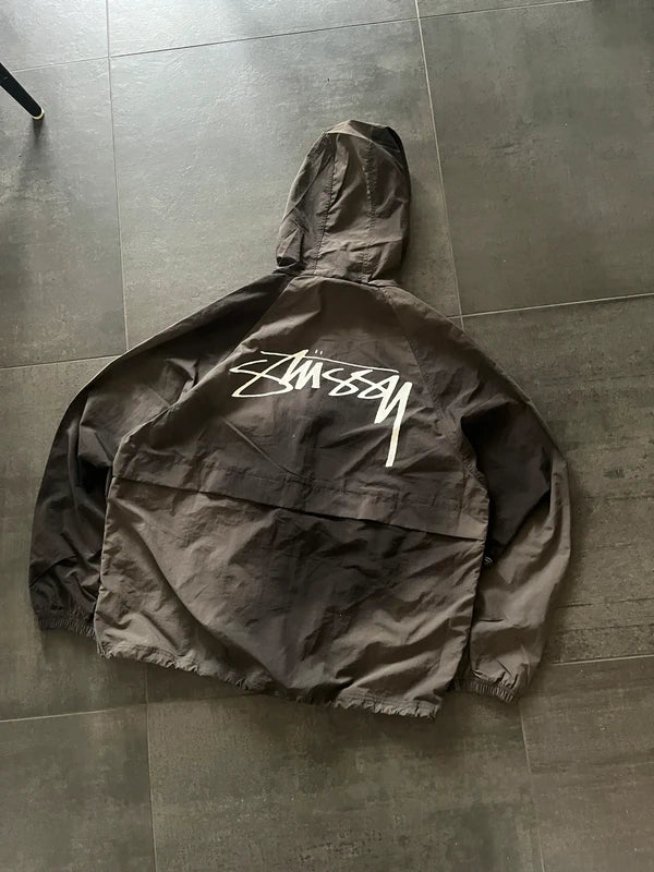 Stussy wave dye Beach Shell jacket Grey (Str L)