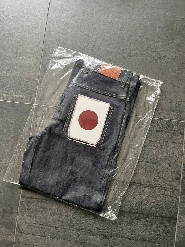 Paperboyz raw selvedge denim Okayama jeans indigo blue (Str M)
