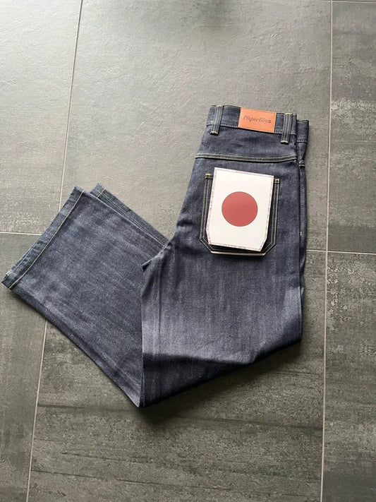 Paperboyz raw selvedge denim Okayama jeans indigo blue (Str M)