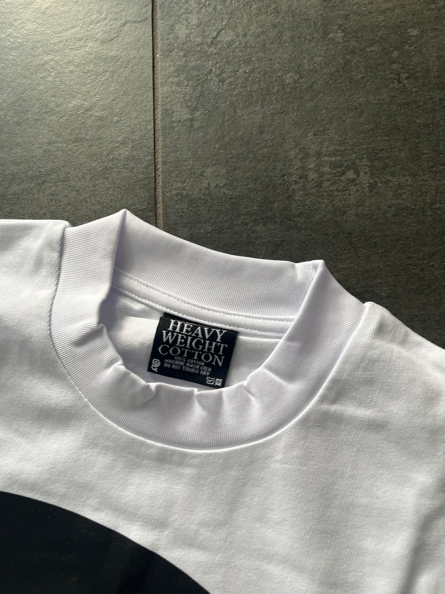 Quratee White logo tee