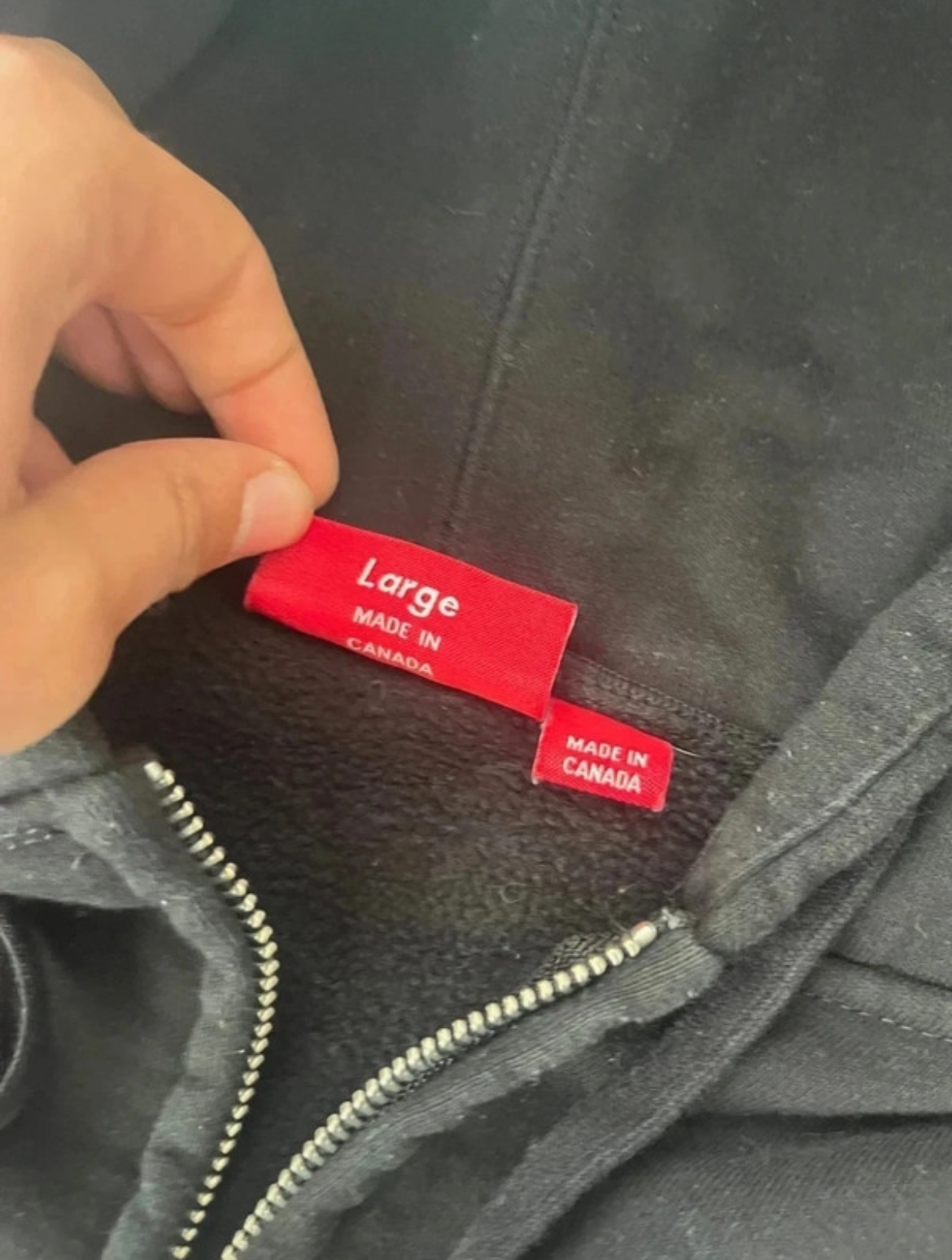 Supreme Zip-up hoodie Black (Str L)